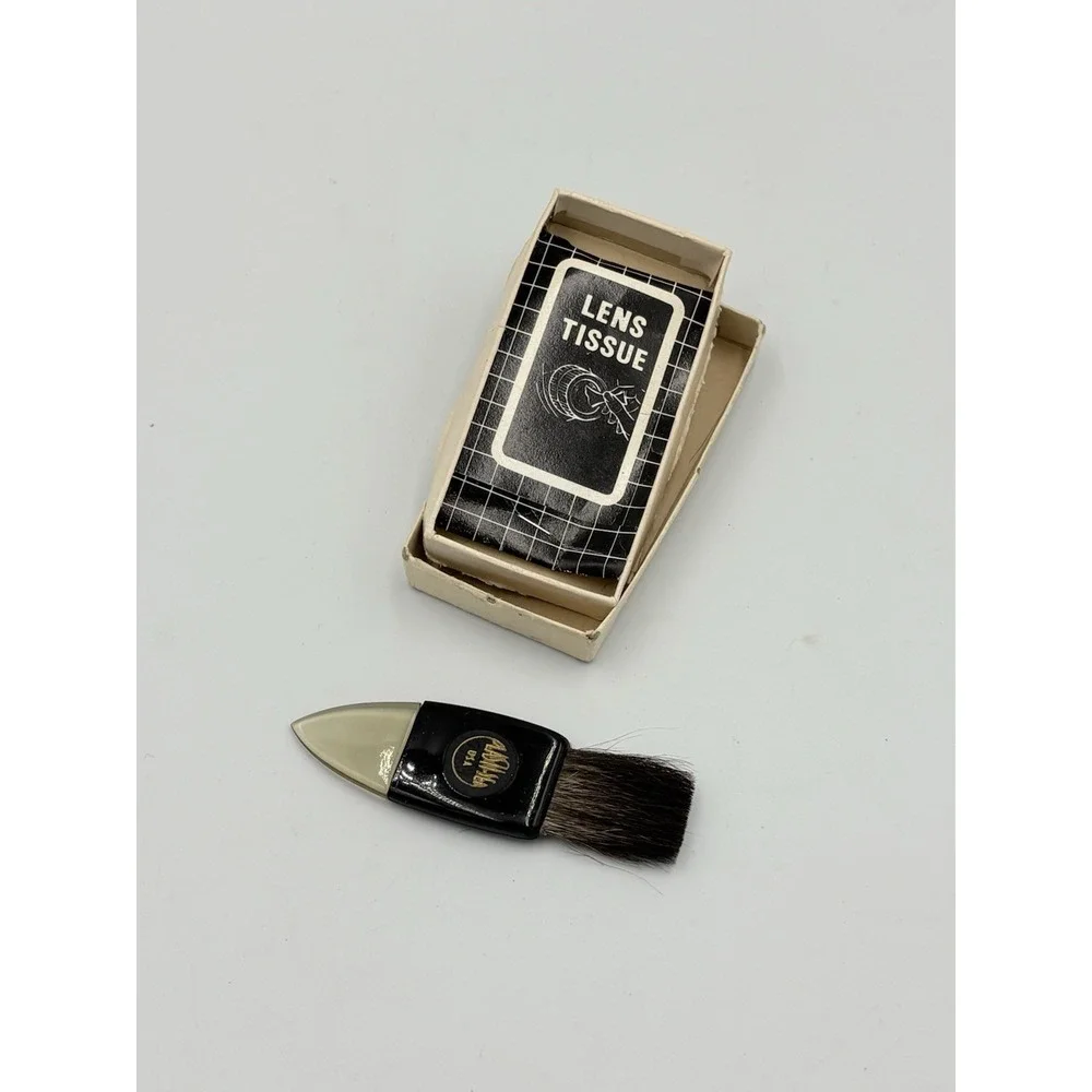 Milo Camels Hair Lens & Negative Brush Vintage Photography Tools Original Box